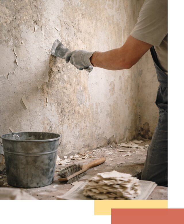 Удаление старой краски со стен в Малоярославце качественно и быстро