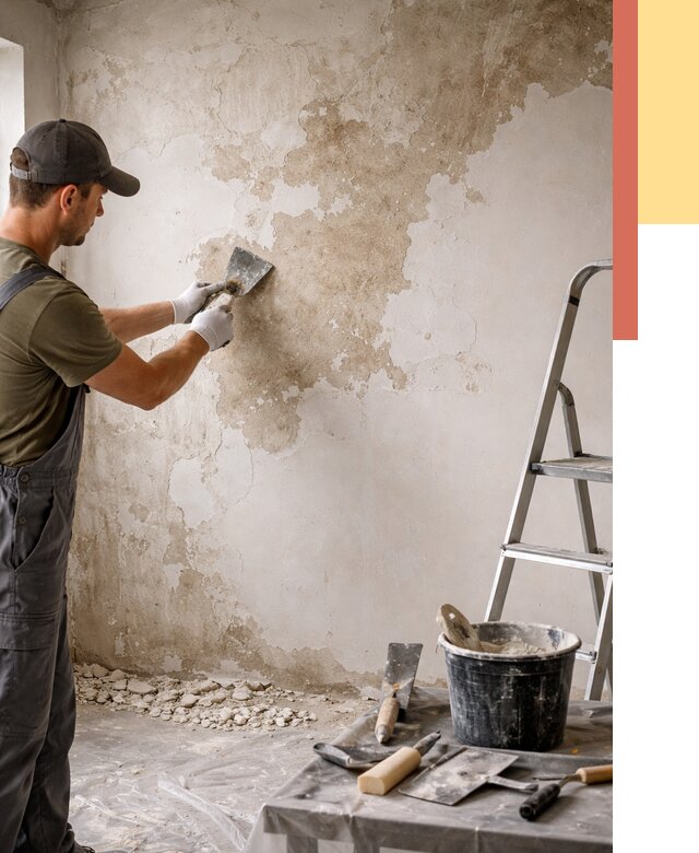 Снятие старой шпаклевки в Малоярославце от 1913 руб. — быстро и недорого | ОТДЕЛОЧНИК-Млр