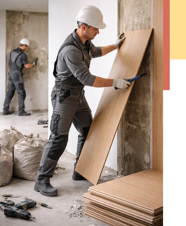 Демонтаж стеновых панелей в Малоярославце от 3620 руб. за м² быстро и недорого | ОТДЕЛОЧНИК-Млр