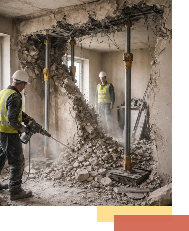 Снос несущих стен в Малоярославце с гарантией безопасности и качества