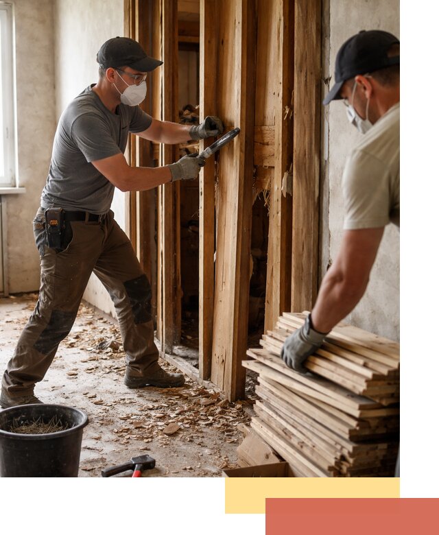 Демонтаж деревянных перегородок в Малоярославце быстро и аккуратно