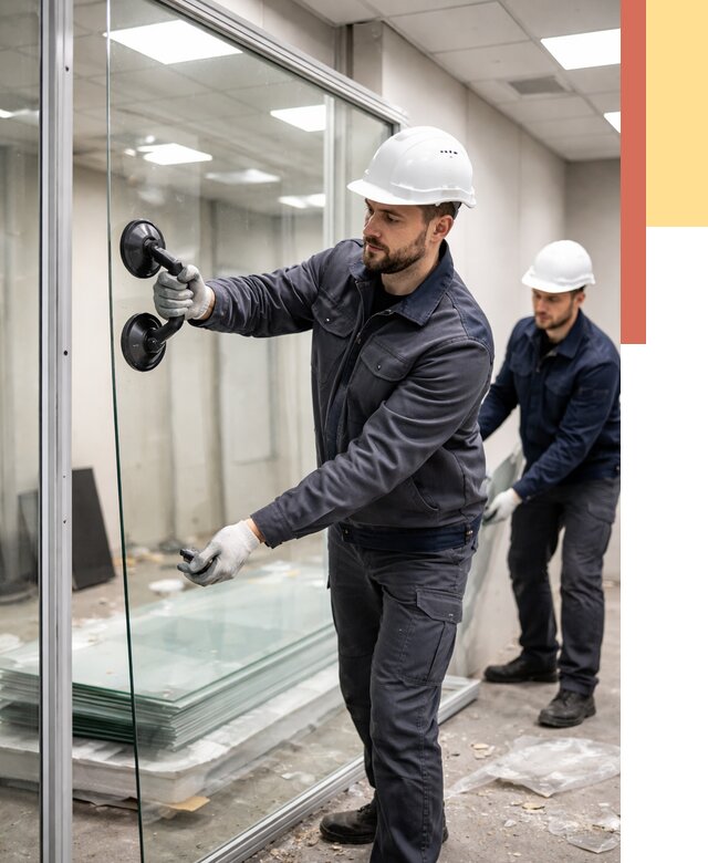 Демонтаж стеклянных перегородок в Малоярославце от 3309 руб. — быстро и недорого | ОТДЕЛОЧНИК-Млр