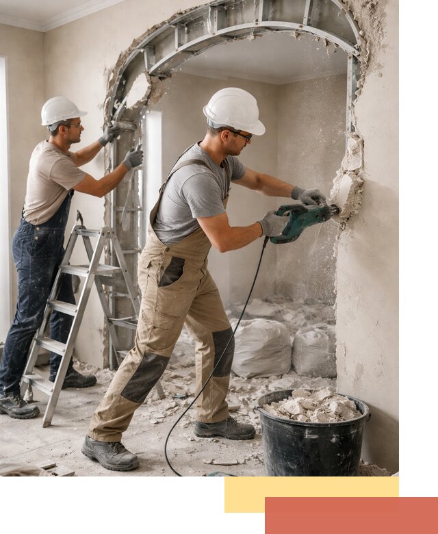 Демонтаж гипсокартонной арки в Малоярославце быстро и аккуратно