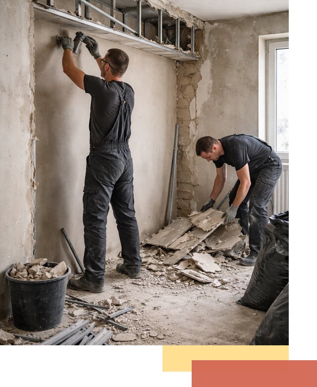 Демонтаж короба из гипсокартона в Малоярославце быстро и аккуратно