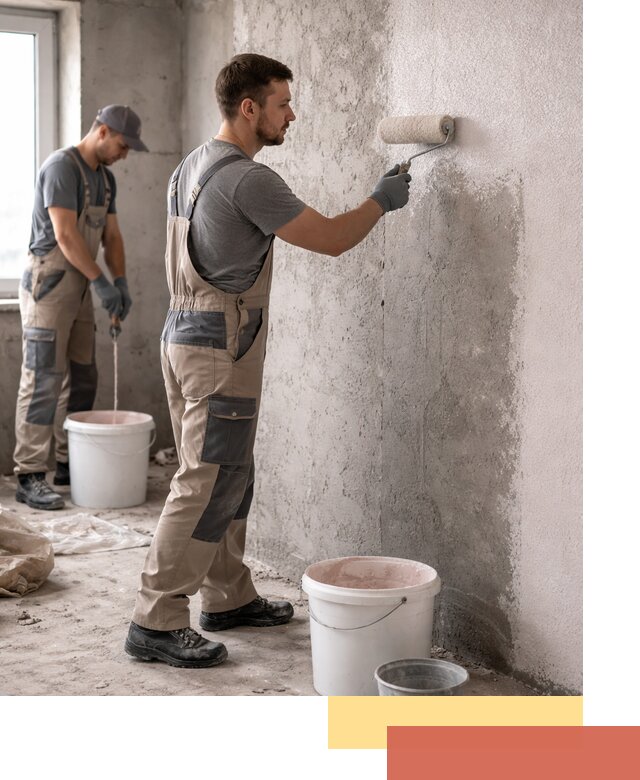 Нанесение бетоноконтакта на стены в Малоярославце для последующей отделки