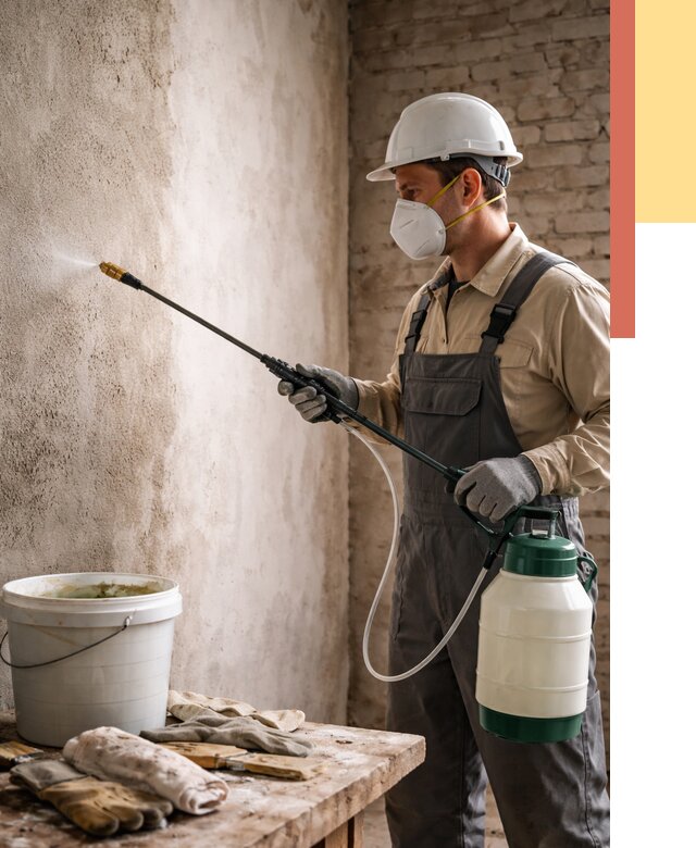 Антисептическая обработка стен в Малоярославце от 1241 руб. — быстро и недорого | ОТДЕЛОЧНИК-Млр