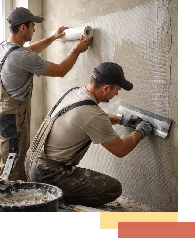 Армирование стен стеклосеткой в Малоярославце для прочной отделки