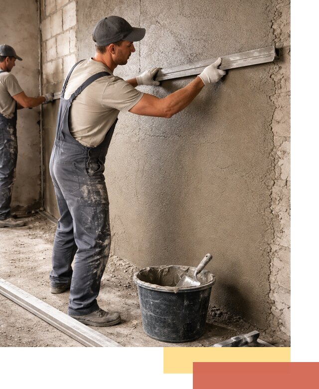 Штукатурка стен цементно-песчаная в Малоярославце профессионально