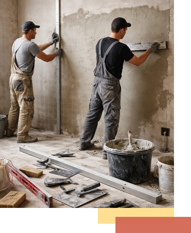 Профессиональная штукатурка стен под плитку в Малоярославце