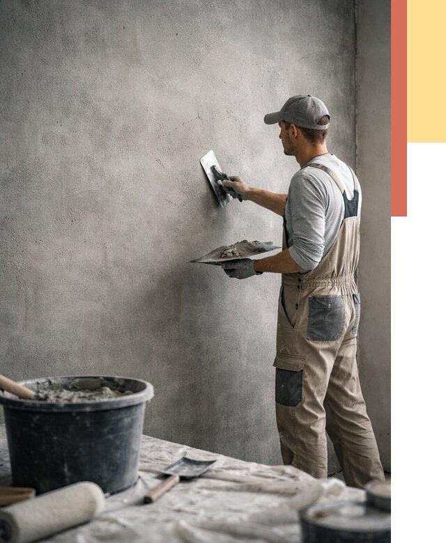 Декоративная штукатурка под бетон в Малоярославце от 2586 руб./м² — нанесение под ключ | ОТДЕЛОЧНИК-Млр