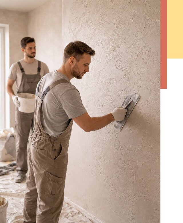 Фактурная штукатурка стен в Малоярославце от 4344 руб./м² — заказать под ключ | ОТДЕЛОЧНИК-Млр