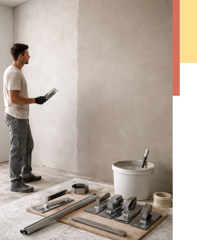 Нанесение микроцемента на стены в Малоярославце от 3309 руб./м2 под ключ | ОТДЕЛОЧНИК-Млр