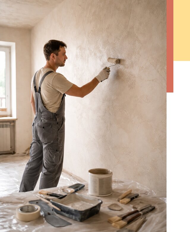 Нанесение лессирующей краски по декоративке в Малоярославце от 1810 руб. | ОТДЕЛОЧНИК-Млр