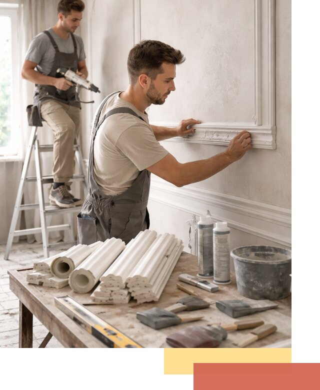 Монтаж лепнины на стены в Малоярославце профессионально и качественно