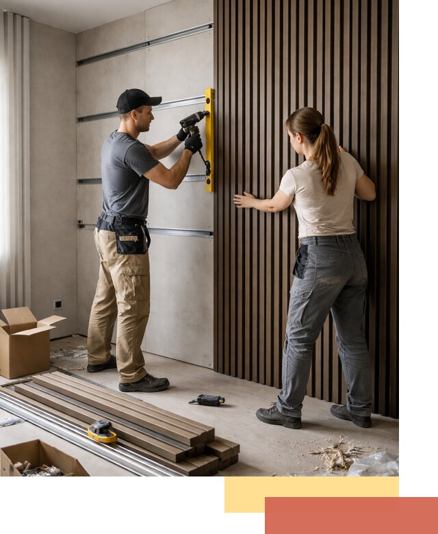 Монтаж реечных панелей на стены в Малоярославце