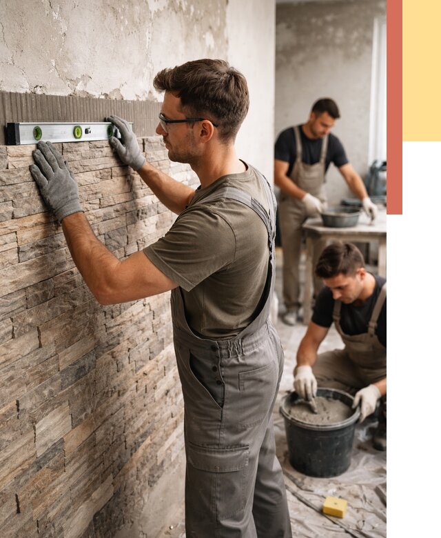 Монтаж искусственного камня в Малоярославце от 4654 руб. под ключ | ОТДЕЛОЧНИК-Млр