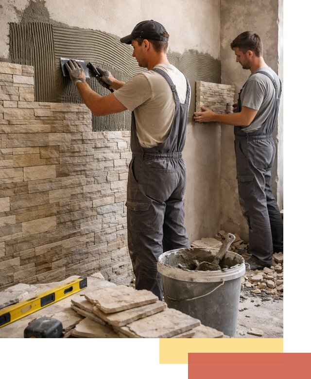 Монтаж искусственного камня в Малоярославце — облицовка стен и фасадов