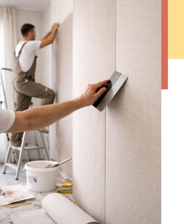 Поклейка текстильных обоев в Малоярославце от 4654 руб. под ключ | ОТДЕЛОЧНИК-Млр