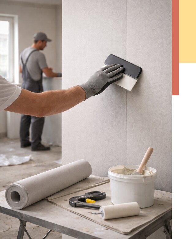 Поклейка обоев под покраску в Малоярославце от 3620 руб. за м2 | ОТДЕЛОЧНИК-Млр