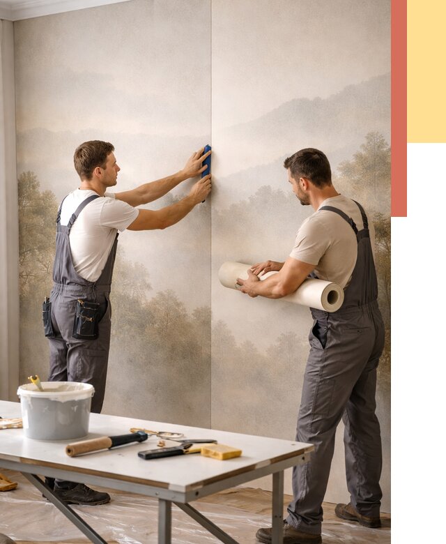 Поклейка фотообоев в Малоярославце от 8791 руб/м² — быстро и недорого | ОТДЕЛОЧНИК-Млр