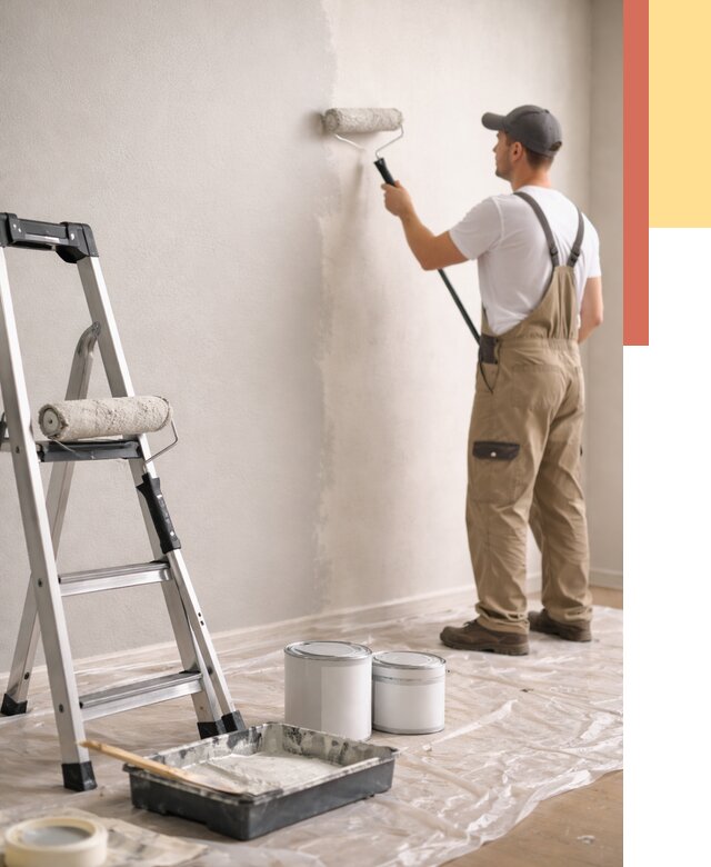 Покраска стен латексной краской в Малоярославце от 4654 руб. за м2 | ОТДЕЛОЧНИК-Млр