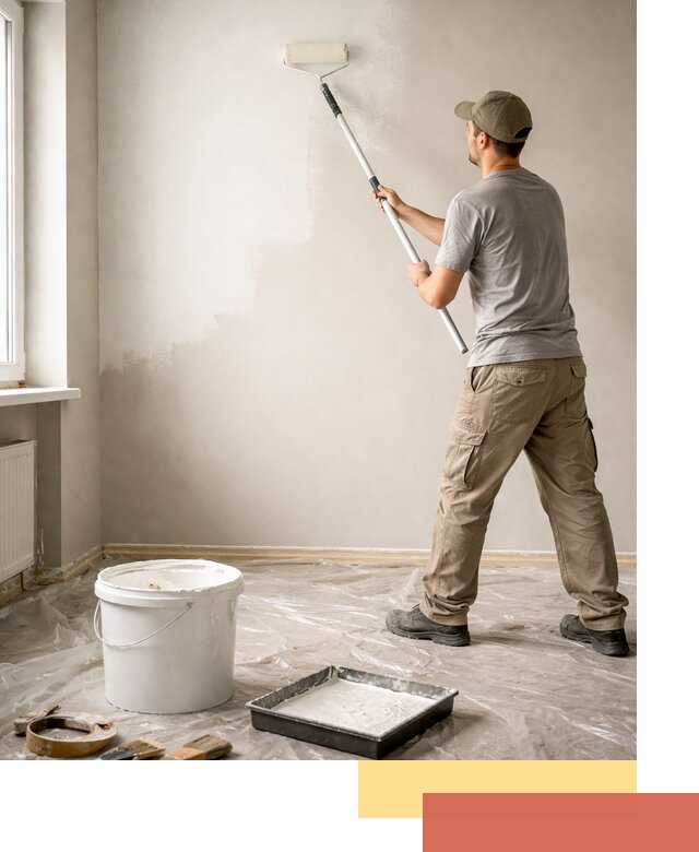 Покраска стен латексной краской в Малоярославце качественно и быстро