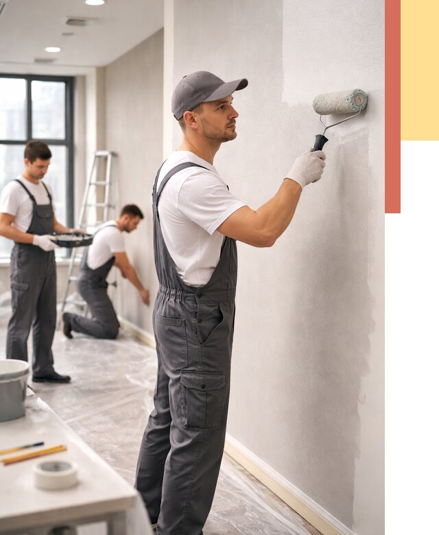 Покраска стен в офисе в Малоярославце от 8791 руб. — быстро и недорого | ОТДЕЛОЧНИК-Млр