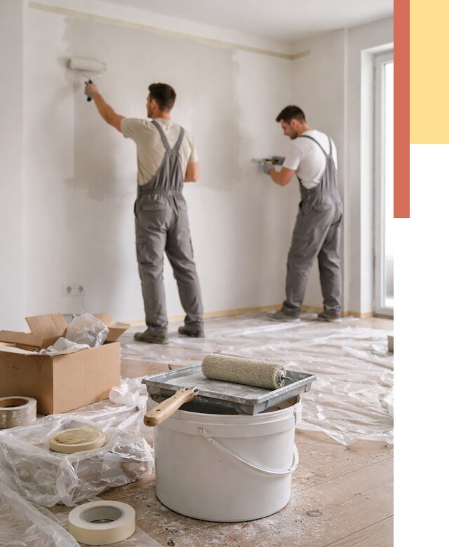 Покраска стен в квартире в Малоярославце от 2586 руб/м2 — быстро и недорого | ОТДЕЛОЧНИК-Млр