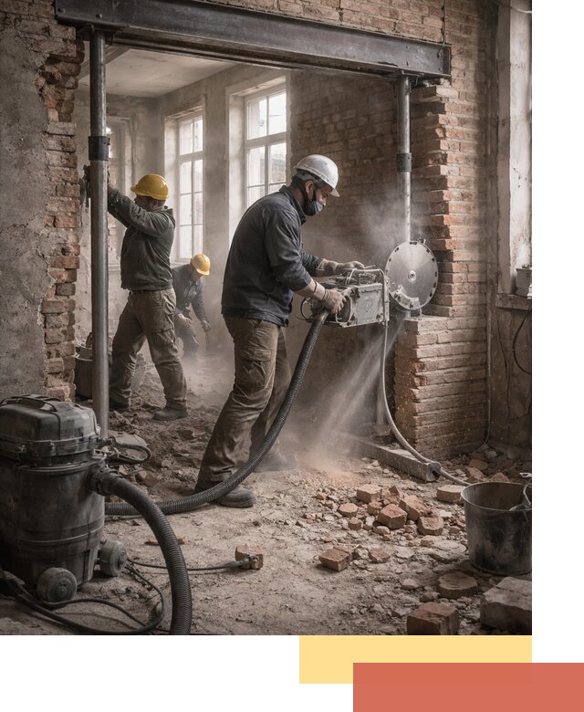 Прорезка проема в стене под дверной или оконный проем в Малоярославце