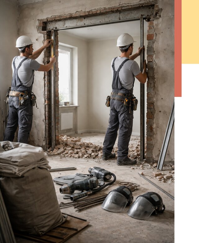 Расширение дверного проема в Малоярославце от 12928 руб. под ключ | ОТДЕЛОЧНИК-Млр