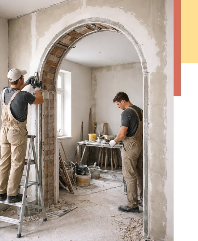 Устройство арочного проема в Малоярославце от 9825 руб. под ключ — быстро и недорого | ОТДЕЛОЧНИК-Млр