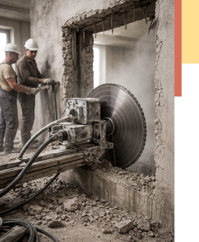 Алмазная резка проемов в Малоярославце от 4654 руб. быстро и недорого | ОТДЕЛОЧНИК-Млр