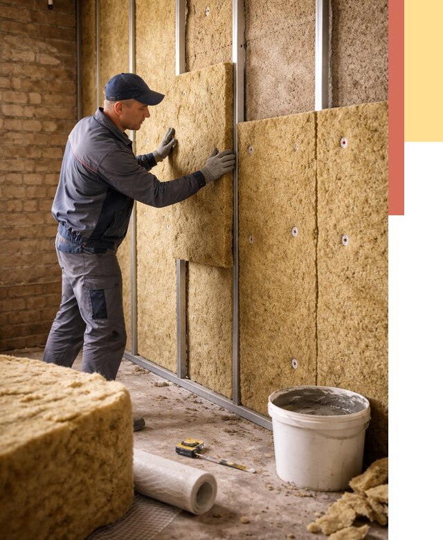 Утепление стен минватой в Малоярославце от 1396 руб./м2 — недорого и быстро | ОТДЕЛОЧНИК-Млр