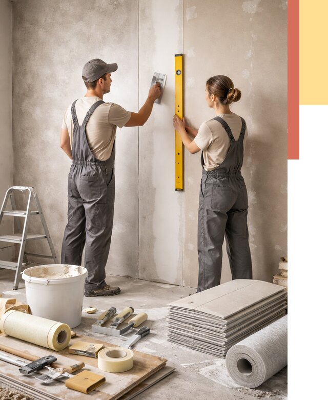 Отделка стен в Малоярославце от 1551 руб/м² — недорого, быстро, под ключ | ОТДЕЛОЧНИК-Млр