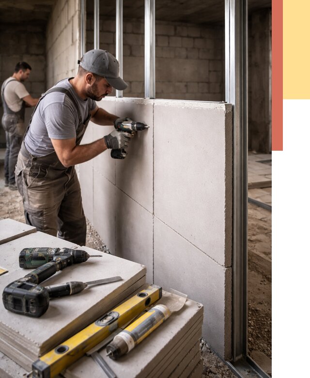 Кладка влагостойких перегородок ПГП в Малоярославце от 1241 руб. под ключ | ОТДЕЛОЧНИК-Млр