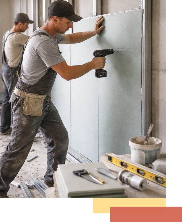 Кладка влагостойких перегородок ПГП в Малоярославце