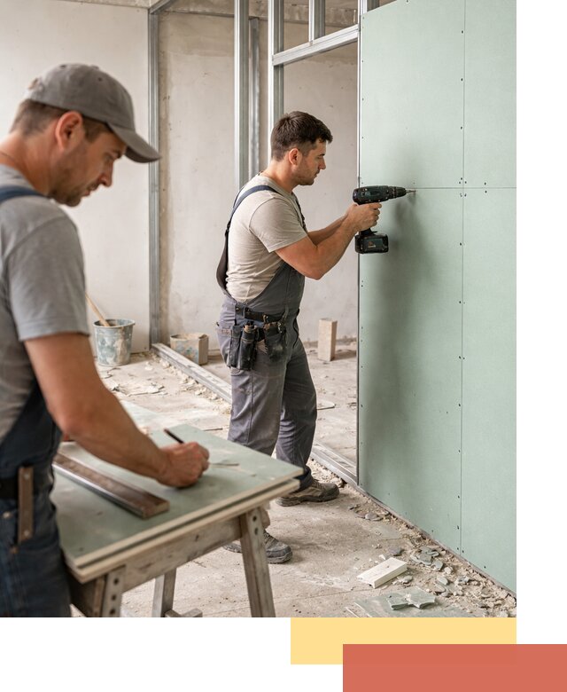 Перегородки из влагостойкого гипсокартона под ключ в Малоярославце