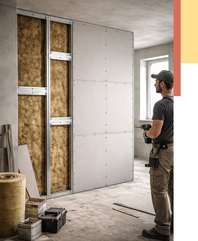 Усиленная перегородка под навеску в Малоярославце от 13238 руб. — монтаж под ключ | ОТДЕЛОЧНИК-Млр