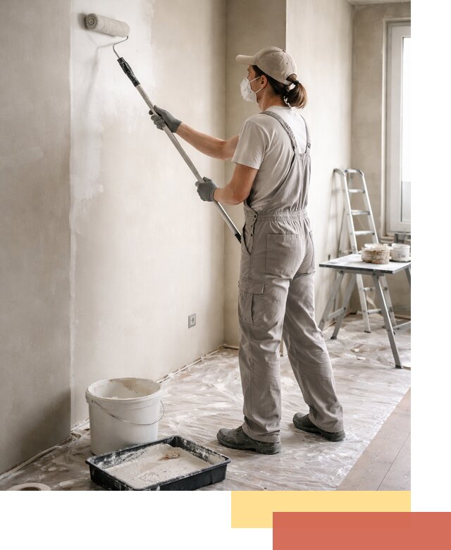 Покраска перегородок из гипсокартона в Малоярославце качественно и недорого