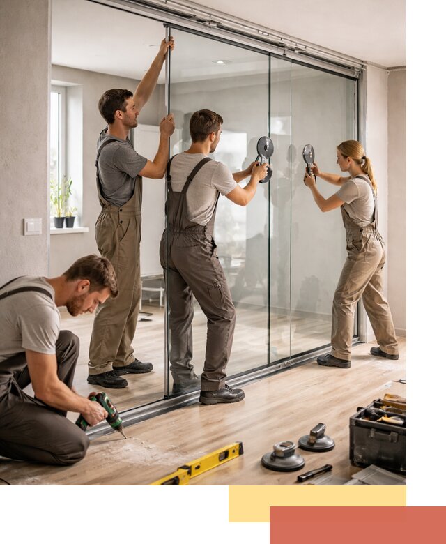 Изготовление стеклянных перегородок на заказ в Малоярославце