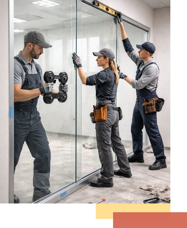 Профессиональный монтаж стеклянных перегородок в Малоярославце