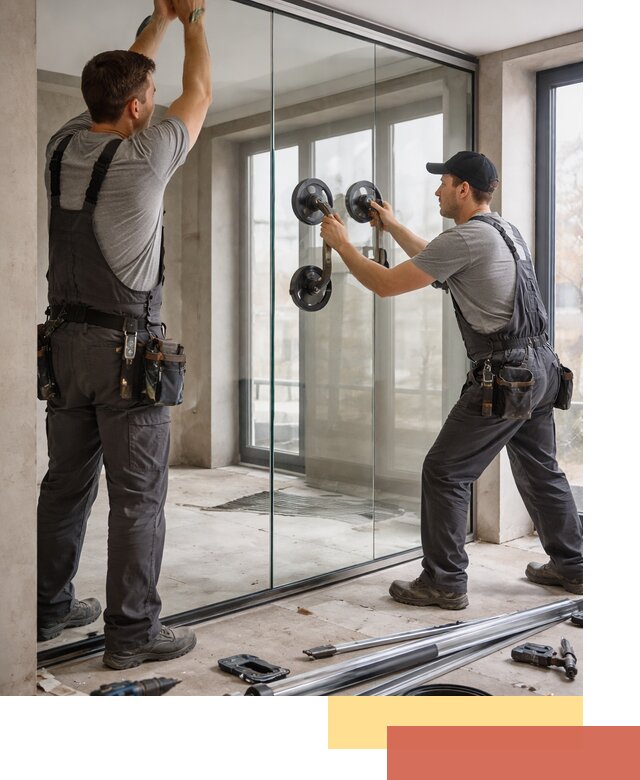 Цельностеклянные перегородки под ключ в Малоярославце