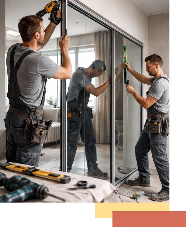 Каркасные стеклянные перегородки под ключ в Малоярославце