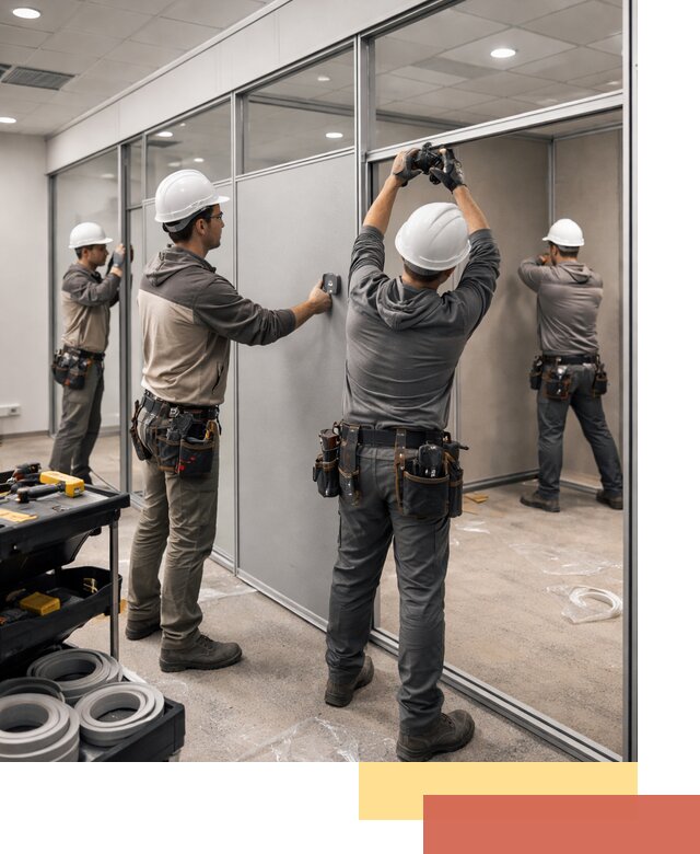 Мобильные офисные перегородки под ключ в Малоярославце