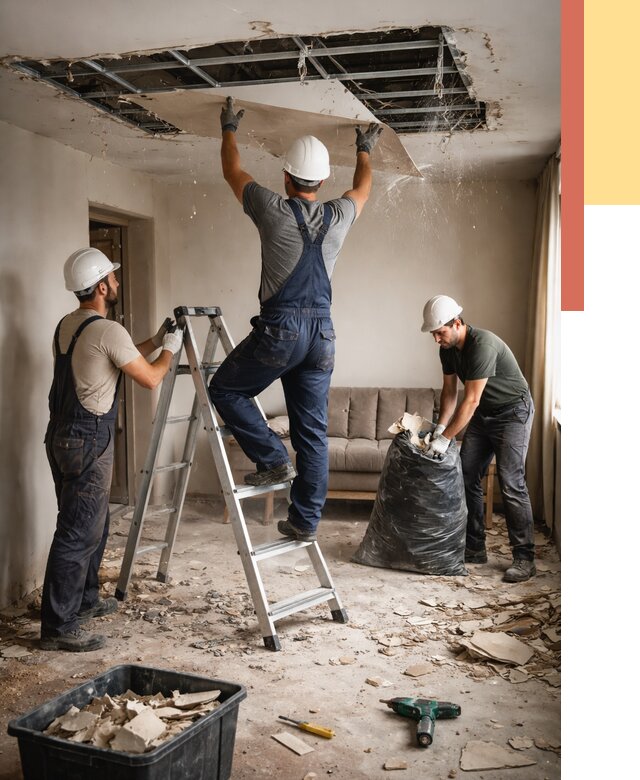 Демонтаж гипсокартонного потолка в Малоярославце от 434 руб. за м2 — ОТДЕЛОЧНИК-Млр