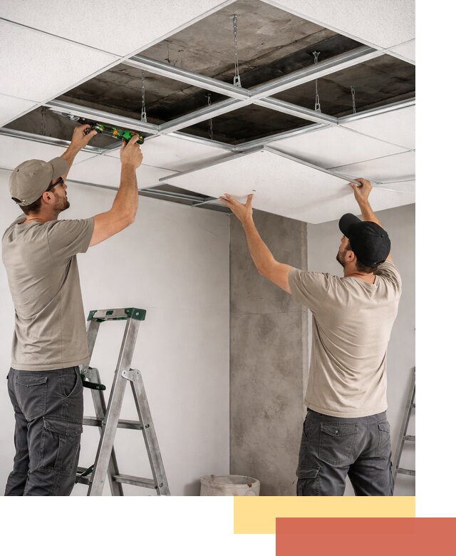 Монтаж потолка Армстронг под ключ в Малоярославце