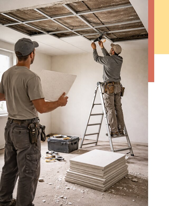 Замена плит подвесного потолка в Малоярославце от 1810 руб. быстро и недорого | ОТДЕЛОЧНИК-Млр