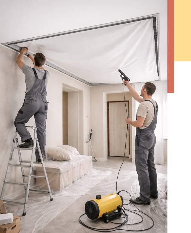 Монтаж натяжного потолка в прихожей в Малоярославце от 2741 руб. под ключ | ОТДЕЛОЧНИК-Млр