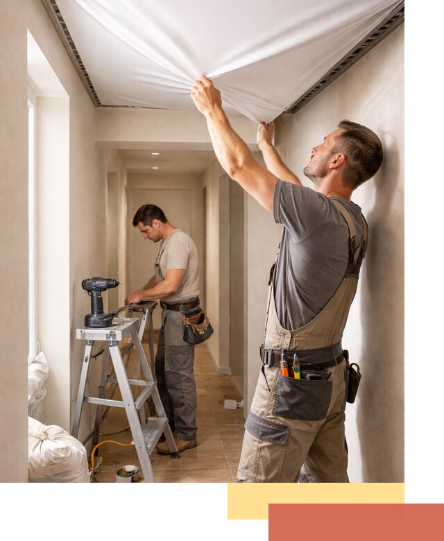 Монтаж натяжного потолка в прихожей в Малоярославце