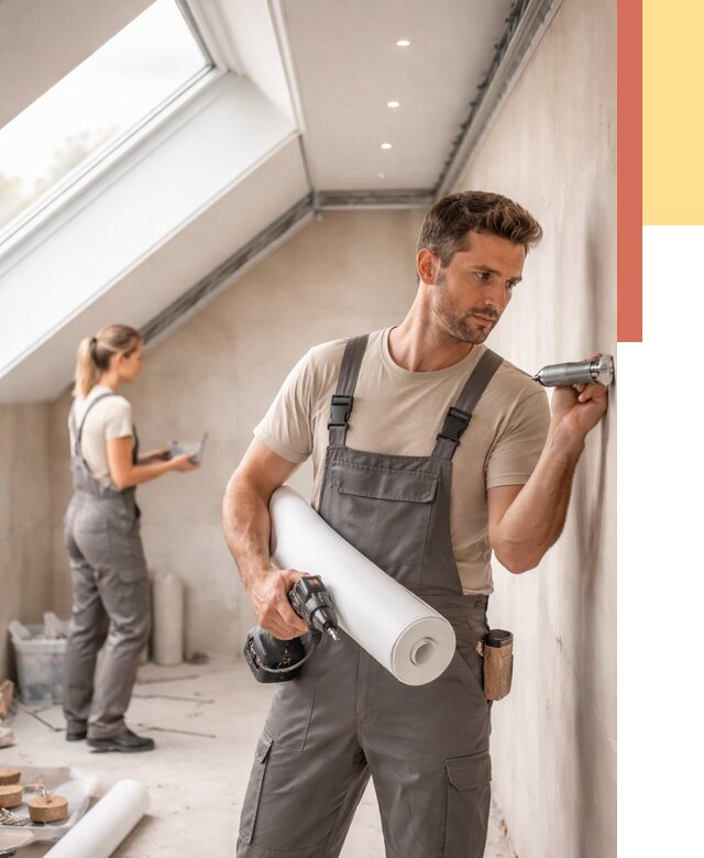 Монтаж натяжного потолка на мансарде в Малоярославце от 3620 руб. | ОТДЕЛОЧНИК-Млр